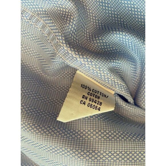 Bugatchi Uomo Mens Shirt Blue striped 16 32/33 - Picture 3 of 6